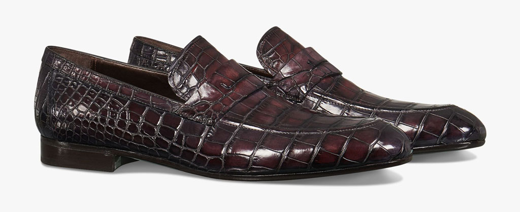 Monte Carlo - Elevator Loafers in Baby crocodile Leather up to 2.6 inches